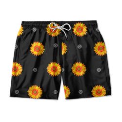 SHORT PRAIA PRETO GIRASSOL - SH1002 - BEM VINDOS 