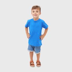 Camiseta Infantil Algodão Azul - TechMalhas