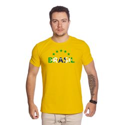 Camisa Copa Seleção Masculina Amarela - TechMalhas