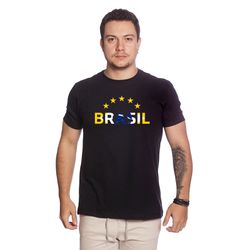 Camisa Copa Seleção Masculina Preta - TechMalhas
