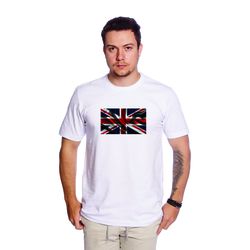Camiseta Masculina Estampa bandeira Branca - TechMalhas
