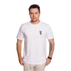 Camiseta Masculina Estampa Hard Rock Branca - TechMalhas