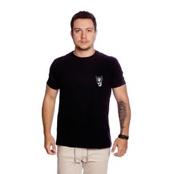 Camiseta Masculina Estampa Hard Rock Preta - TechMalhas
