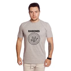 Camiseta Masculina Estampa Ramones Cinza - TechMalhas