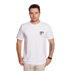 Camiseta Masculina Estampa Street Branca - TechMalhas