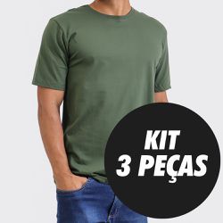 Kit 3 Camisetas Masculinas Básicas - TechMalhas