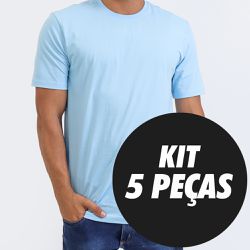 Kit 5 Camisetas Masculinas Básicas - TechMalhas