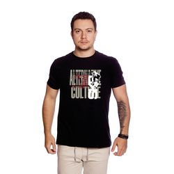 Camiseta Masculina Estampa Skate Preta - TechMalhas