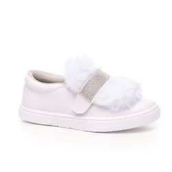 Tênis Infantil Slip On Branco 3 em 1 Pelúcia e Str... - TENEHI Calçados