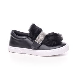 Tênis Infantil Slip On Preto 3 em 1 Pelúcia e Stra... - TENEHI Calçados