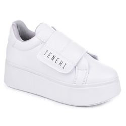 Tênis Feminino Casual Branco Plataforma Sola Alta ... - TENEHI Calçados