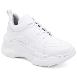 Tênis New Recortes Sneaker Chunky Branco - Cadarço... - TENEHI Calçados