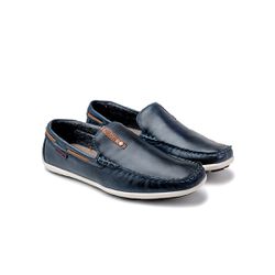 Mocassim Niteroi Infantil de Couro - Royal/ Whisky... - TESTAAEI