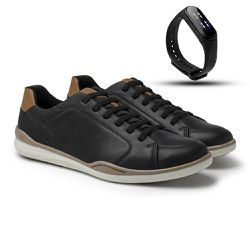 Sapatenis Masculino LRC Absolut Preto + Grátis Rel... - TESTAAEI