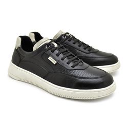 Sapatenis Casual Apolo em Couro Masculino - Preto ... - TESTAAEI