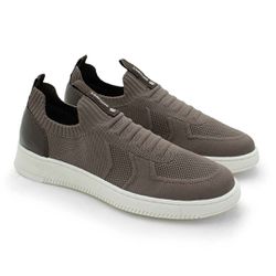 Sapatenis Masculino Apolo em Knit - Castanho - 080... - TESTAAEI
