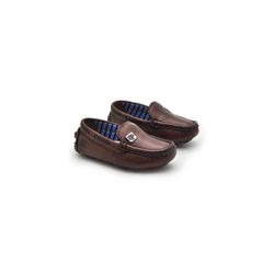Mocassim Bali Babie de Couro - Brown/Marinho - 039... - TESTAAEI