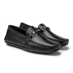 Mocassim Masculino Bolonha Em Couro - Preto - 0221... - TESTAAEI