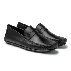 Mocassim Masculino Bolonha Em Couro - Preto - 0221... - TESTAAEI
