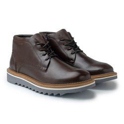 Sapato Casual Bolt Em Couro Legitimo - Café - 0100... - TESTAAEI