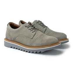 Sapato Casual Bolt Em Couro Legitimo - Cinza - 010... - TESTAAEI