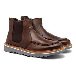 Bota Chelsea Laroche Bolt Em Couro - Chocolate - 0... - TESTAAEI