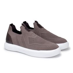 Tenis Casual Knit Cell Laroche - Castanho E L - 01... - TESTAAEI