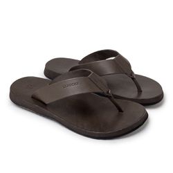 Chinelo Masculino Toledo em Couro - Café - 04611-2... - TESTAAEI