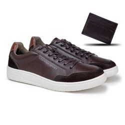 Sapatenis Casual Munique em Couro - Café + Brinde ... - TESTAAEI