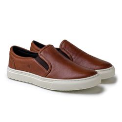 Slip On Yate Masculino Connect em Couro - Brown - ... - TESTAAEI