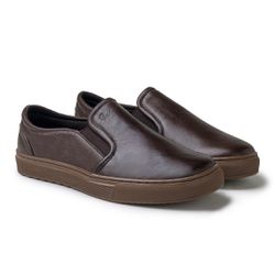 Slip On Yate Masculino Connect em Couro - Café - 0... - TESTAAEI