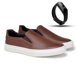 Slip On LRC Connect - Brown + Brinde Relógio Digit... - TESTAAEI