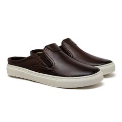 Mule Masculino Laroche Connect em Couro - Café - 0... - TESTAAEI