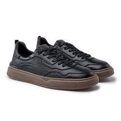 Sapatenis Casual Masculino Dublin em Couro - Preto... - TESTAAEI