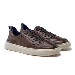 Sapatenis Casual Masculino Dublin em Couro - Marro... - TESTAAEI
