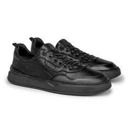 Sapatenis Casual Masculino Dublin em Couro - Preto... - TESTAAEI