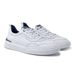 Sapatenis Casual Masculino Dublin em Couro - Branc... - TESTAAEI