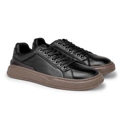 Sapatenis Casual Masculino Dublin em Couro - Preto... - TESTAAEI