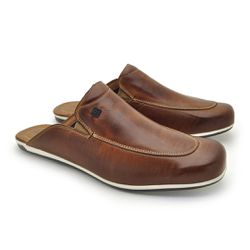 Mule Masculino Dumont em Couro - Tan - 03713-2821 - TESTAAEI