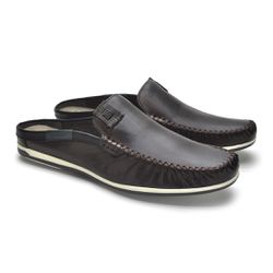 Mule Masculino Dumont em Couro - Café - 03719-2906 - TESTAAEI