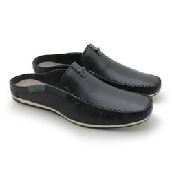Mule Masculino Dumont em Couro - Preto - 03724-290 - TESTAAEI