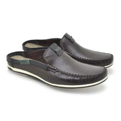 Mule Masculino Dumont em Couro - Café - 03724-2906 - TESTAAEI
