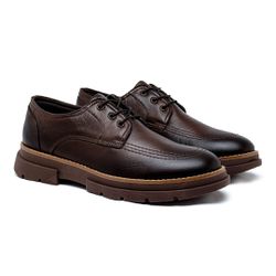 Sapato Derby Laroche Everest em Couro - Café - 025... - TESTAAEI