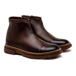 Bota Chelsea Everest em Couro - Café - 025004-2629 - TESTAAEI