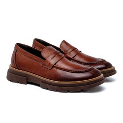 Sapato Loafer Laroche Everest em Couro - Brown - 0... - TESTAAEI