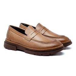Sapato Loafer Laroche Everest em Couro - Areia - 0... - TESTAAEI