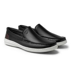 Mocassim Ferrara em Couro - Preto - 014002-2630 - TESTAAEI