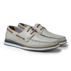 Mocassim Dockside Florença em Couro Floater - Off ... - TESTAAEI