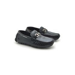 Mocassim Bali Infantil de Couro - Preto/Silver - 0... - TESTAAEI