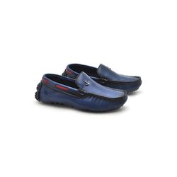 Mocassim Bali Infantil de Couro - Royal/Vermelho -... - TESTAAEI